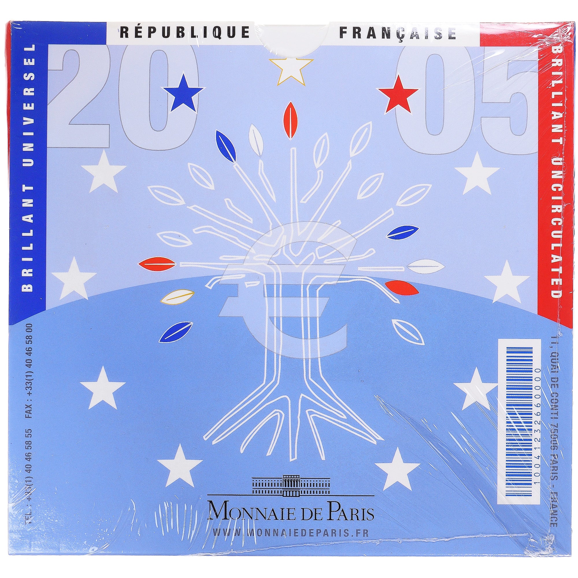 France, Euro-Set, 2005, BU, MS(65-70)