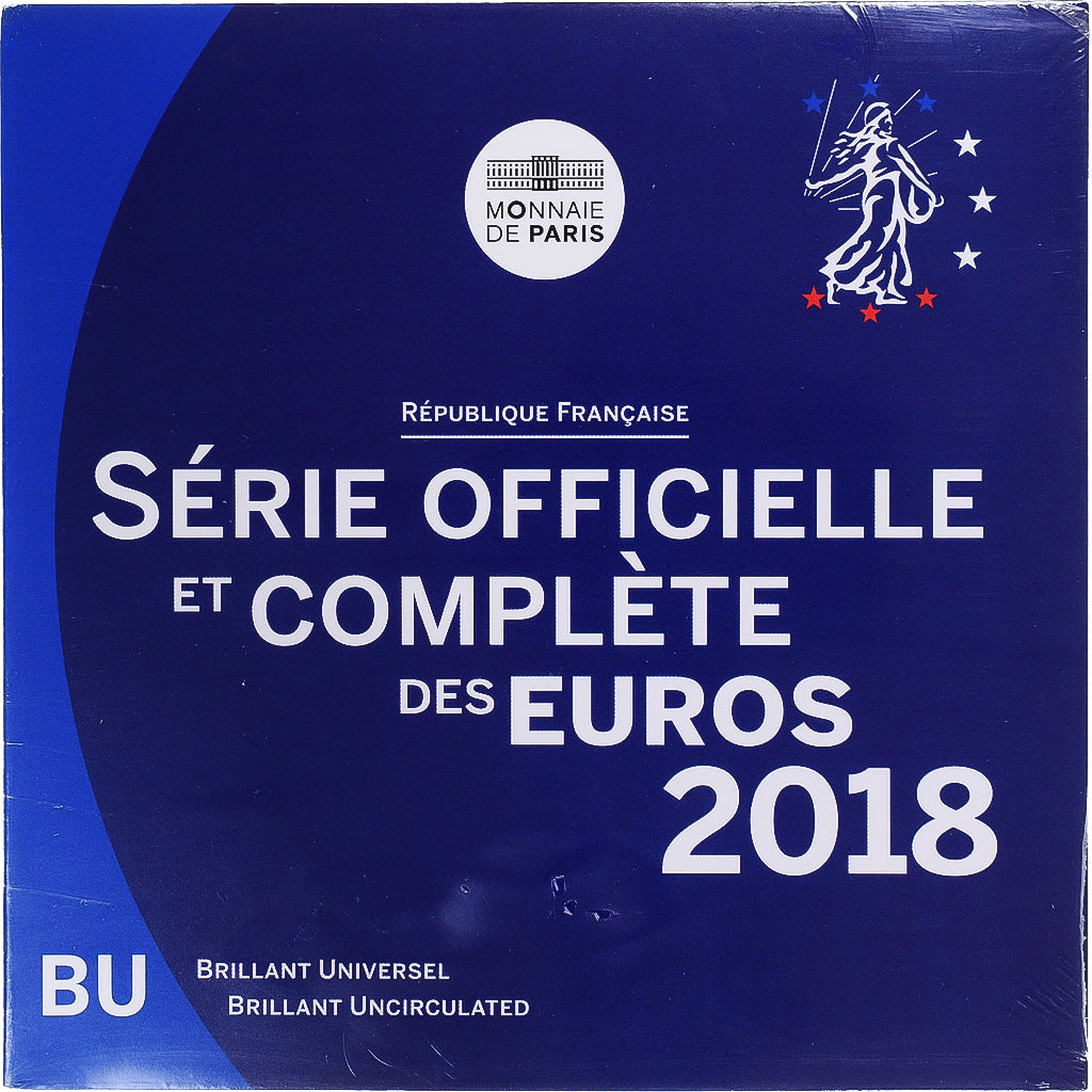 France, Euro-Set, 2018, Monnaie de Paris, BU, MS(65-70)