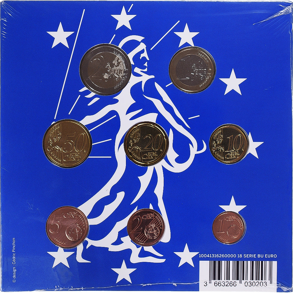 France, Euro-Set, 2018, Monnaie de Paris, BU, MS(65-70)