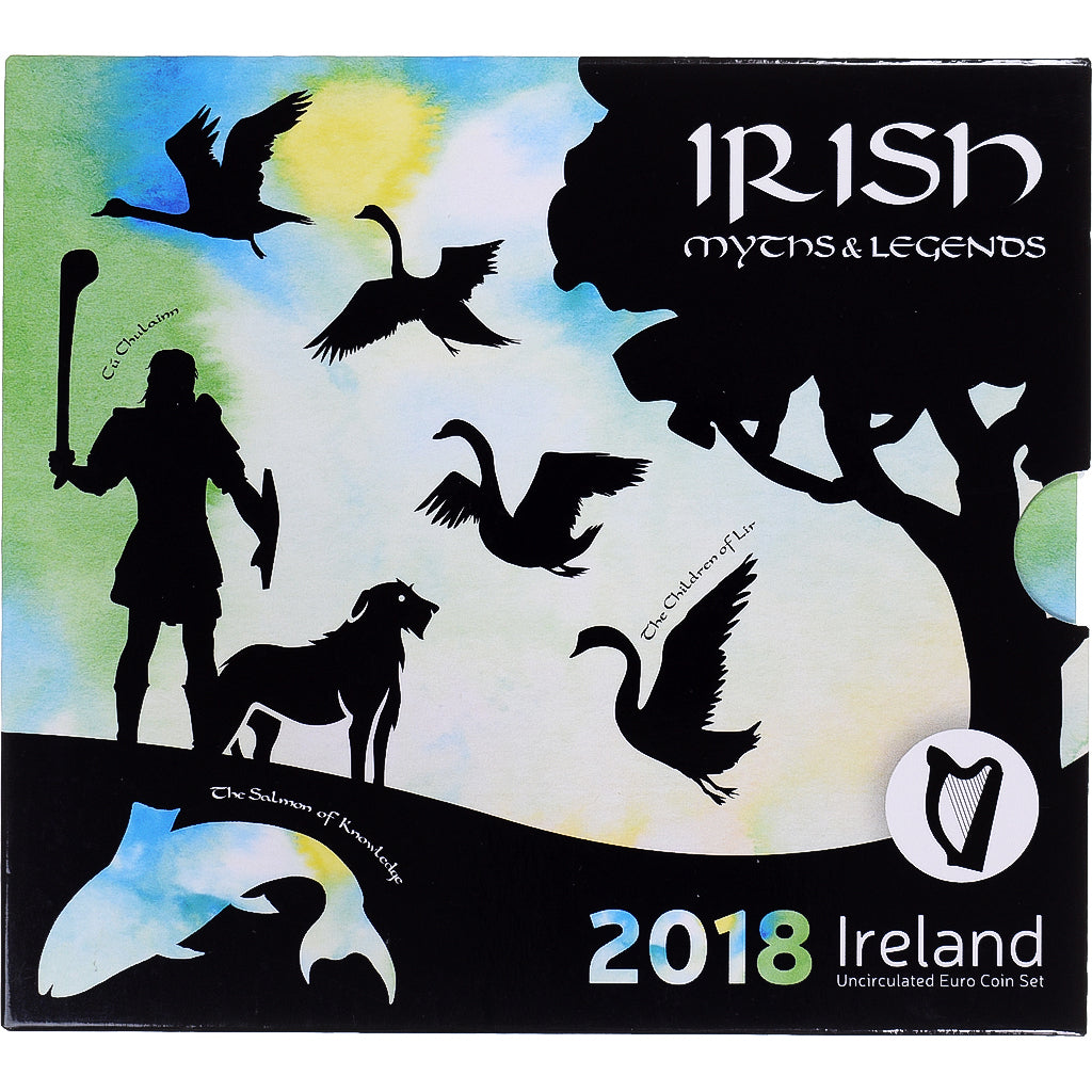 Ireland, 1 Cent to 2 Euro, euro set - Timeless Tales from a Heroic Age, 2018