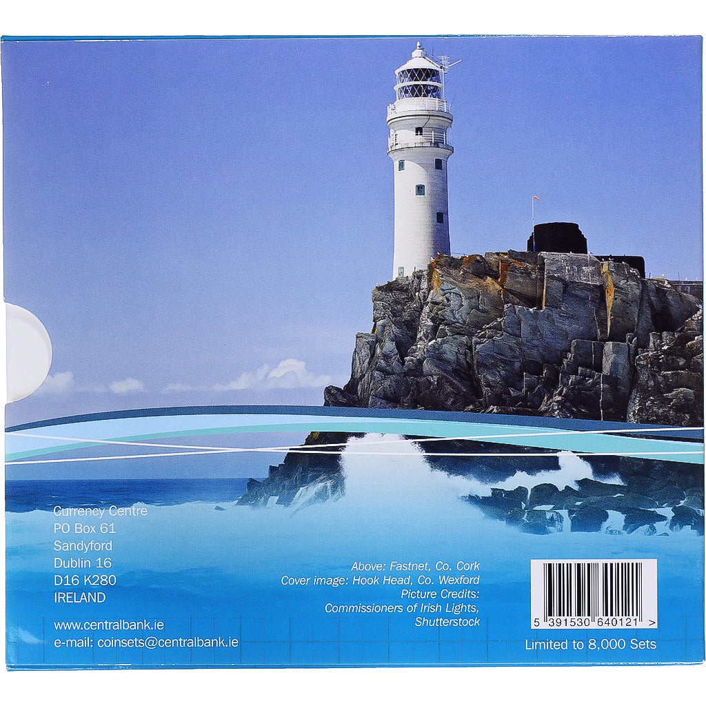 Ireland, 1 Cent to 2 Euro, euro set - Ireland's lighthouses & coast guard, 2017