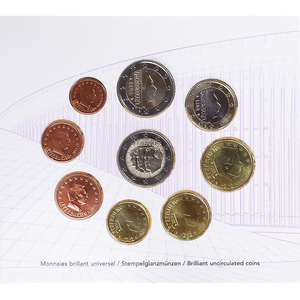 Luxemburgo, Euro-Set, 2011, Set 9 monnaies. BU  ., MS(65-70), N/D