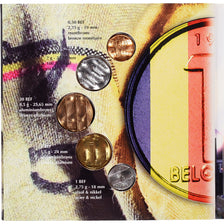 Belgium, Set, 2002, Adieu Frank,Welkom Euro. BU, MS(65-70)