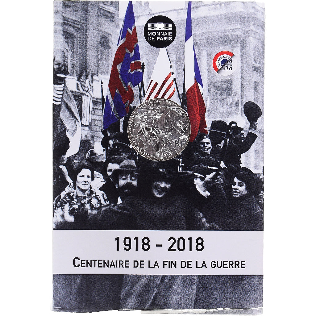 France, 10 Euro, 2018, Pessac, Centenaire de l'Armistice., FDC, Billon