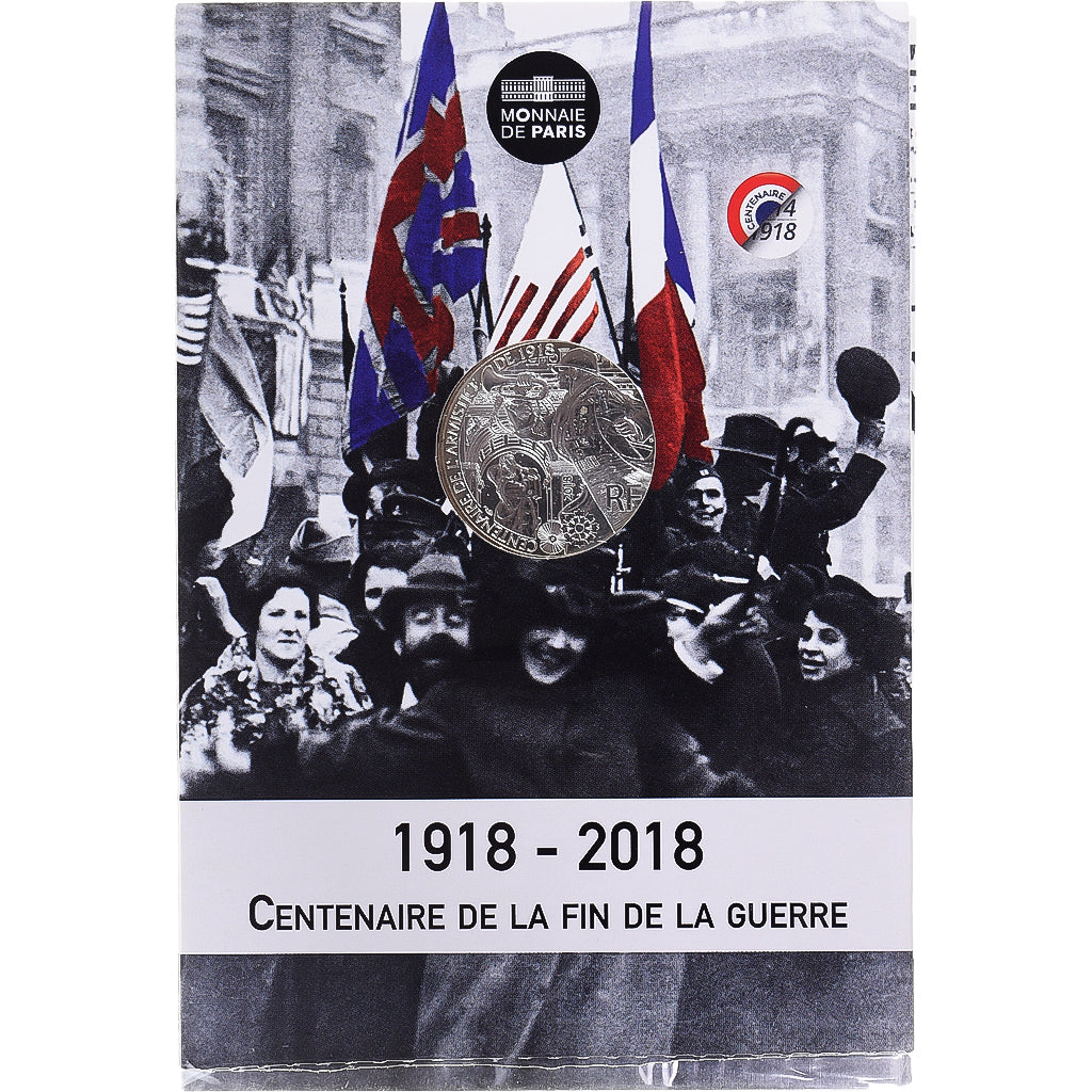 France, 10 Euro, 2018, Pessac, Centenaire de l'Armistice., FDC, Billon