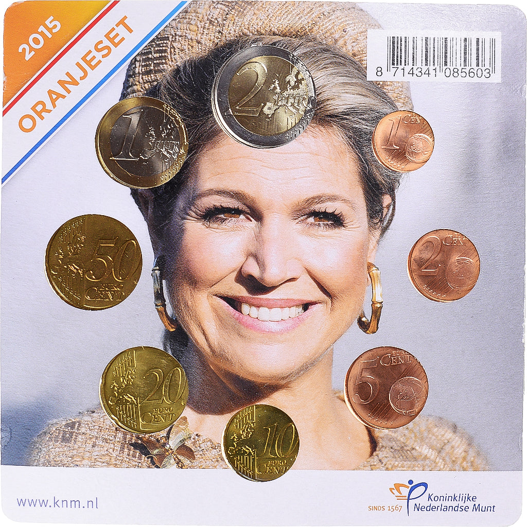 Netherlands, Euro-Set, 2015, Set 8 Monnaies euro BU., MS(65-70)