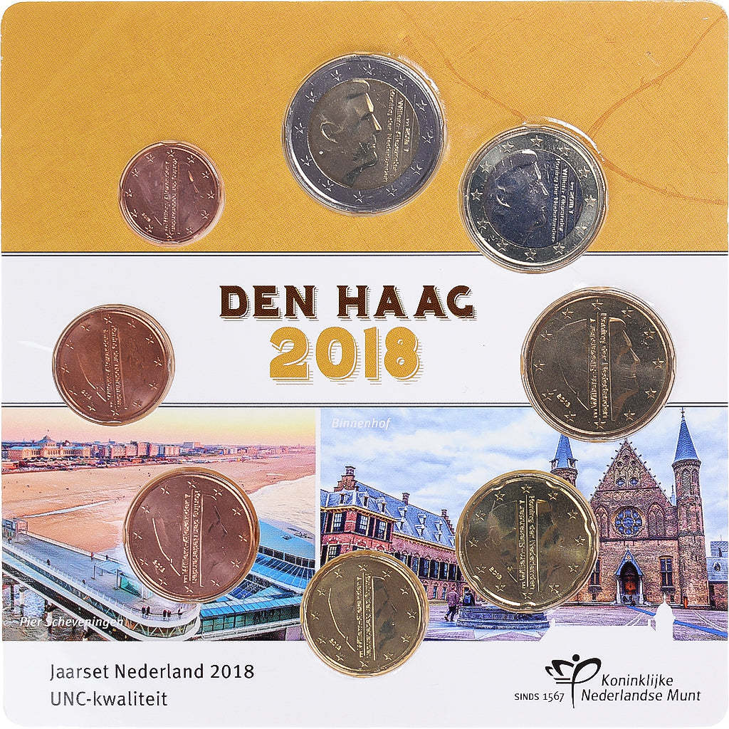 Netherlands, Euro-Set, 2018, Utrecht, DEN HAAC.BU, MS(65-70)