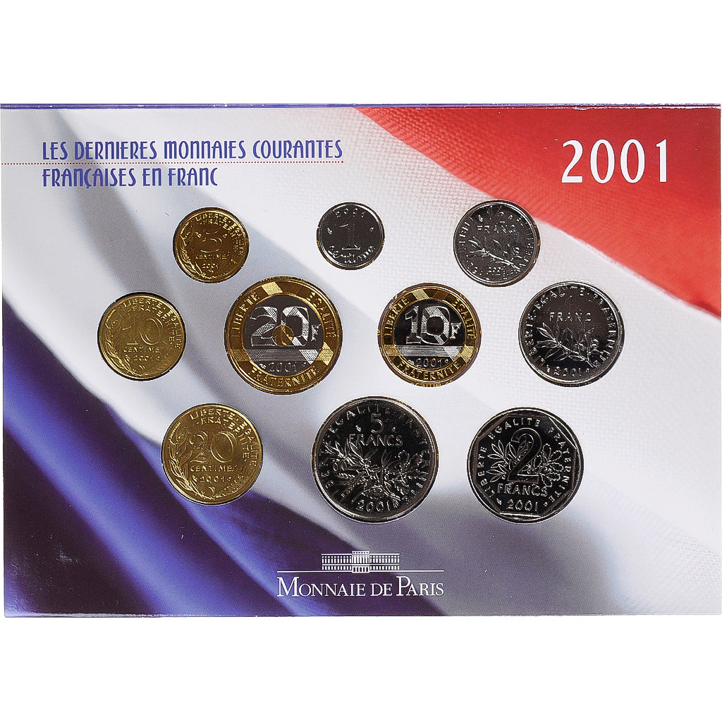 Coin, France, Set, 2001, Paris, BU, MS(65-70), Gadoury:page 288