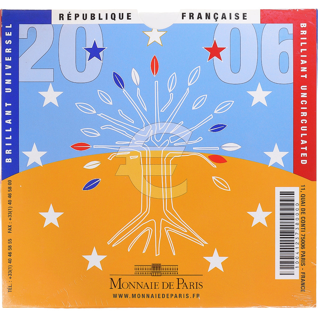 France, Monnaie de Paris, Euro-Set, 2006, FDC.BU, MS(65-70), (No Composition)