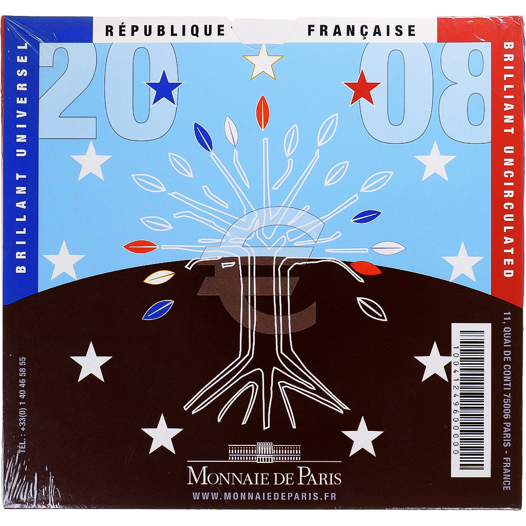 France, Monnaie de Paris, Euro-Set, 2008, MS(65-70), Gadoury:page 338