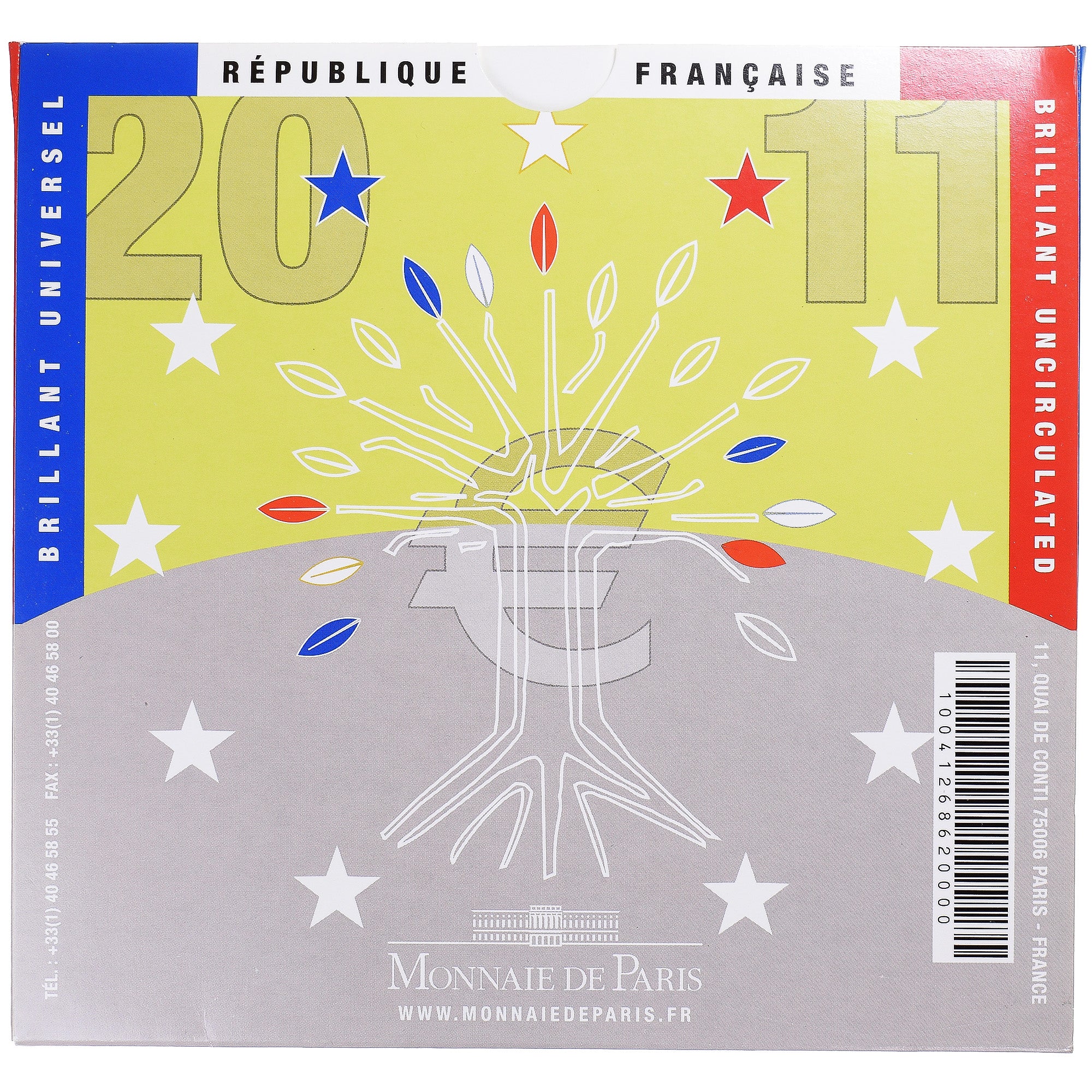 France, Monnaie de Paris, Euro-Set, 2011, BU, MS(65-70)