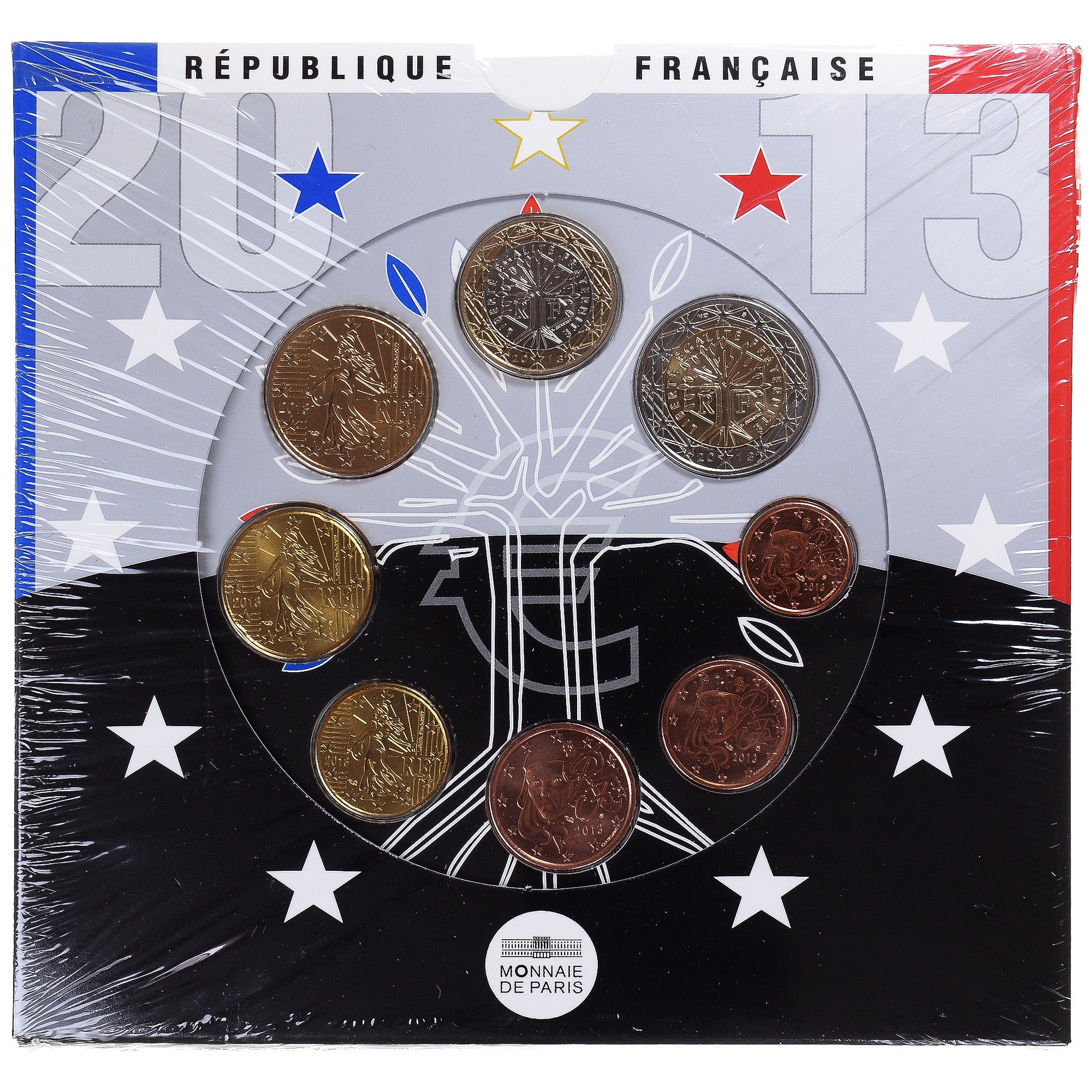 Frankrijk, Parijse munten, Euro-Set, 2013, Paris, BU, FDC, n.v.t., Gadoury:page