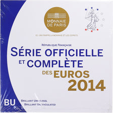 France, Euro-Set, 2014, Monnaie de Paris, BU, MS(65-70)