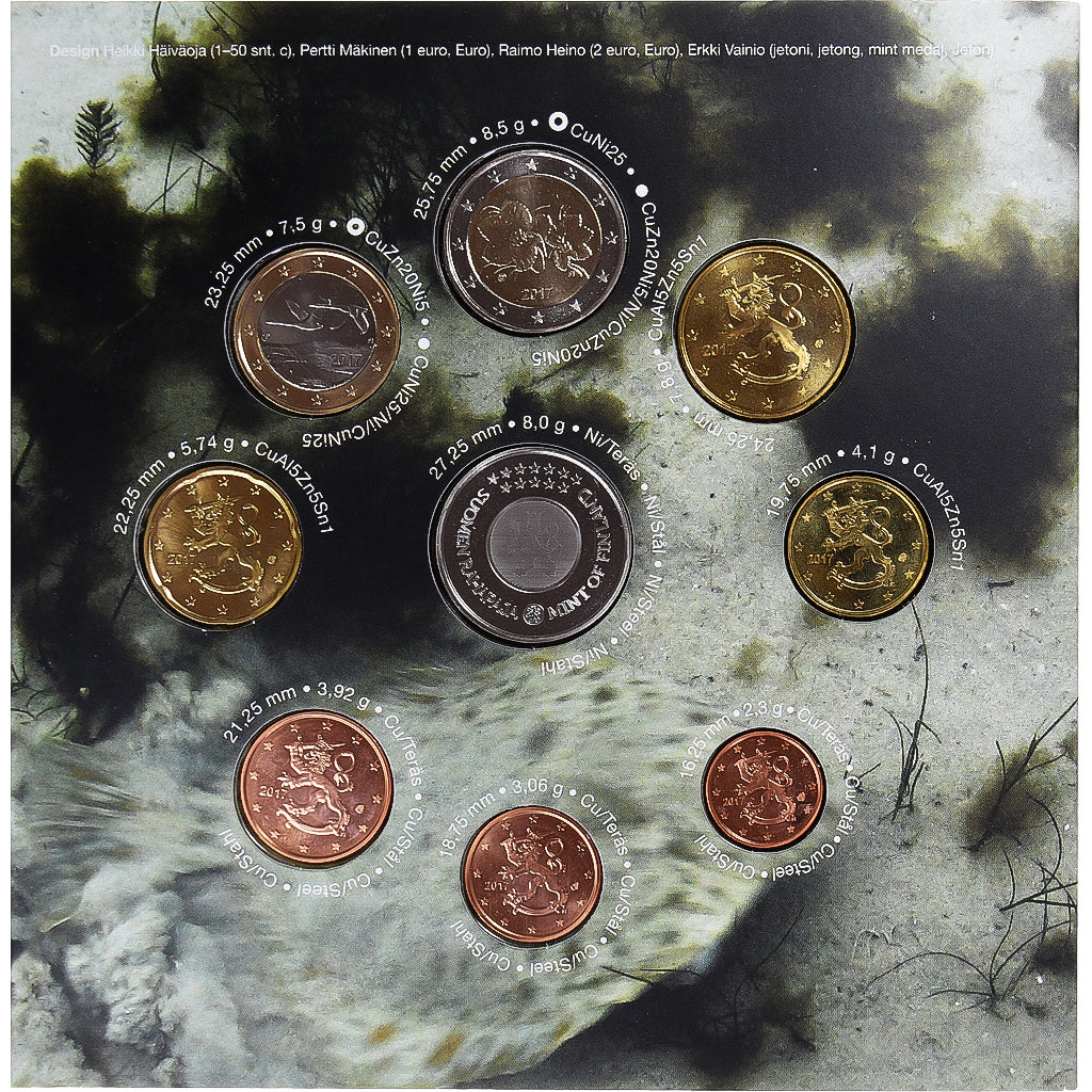 Finland, Euro-Set, 2017, Vantaa, Poissons de la mer baltique .RAHAPAJA.BU
