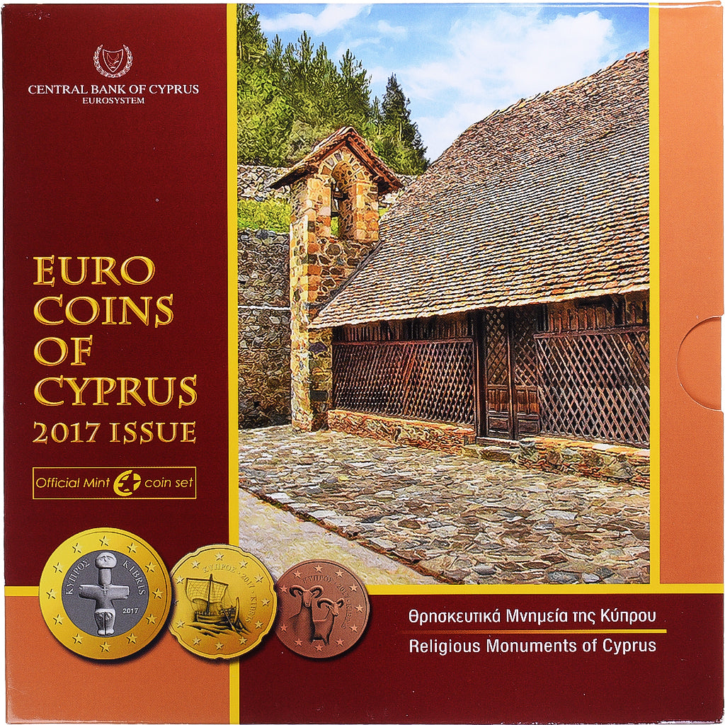 Chypre, Euro-Set, 2017, Religious Monuments of CYPRUS.BU, FDC