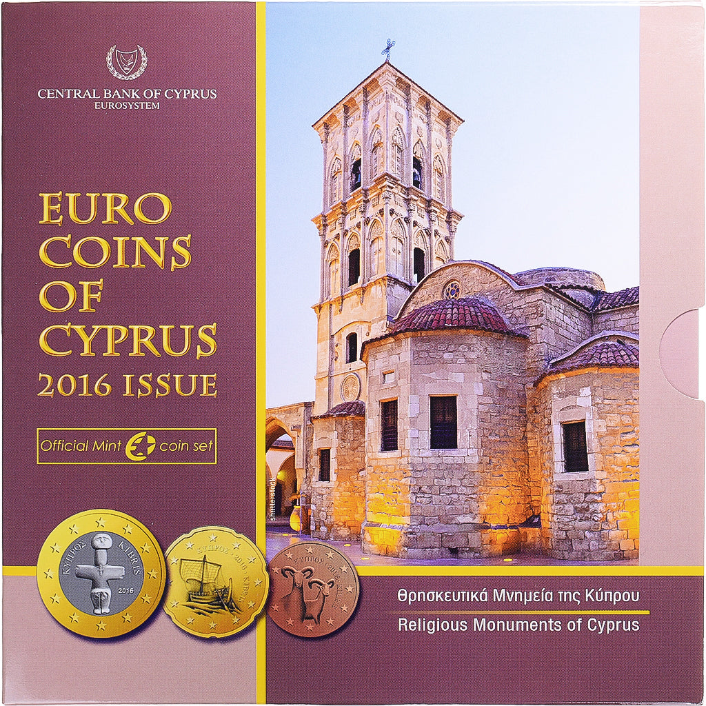 Cyprus, Euro-Set, 2016, Religious Monuments of CYPRUS.BU, MS(65-70)