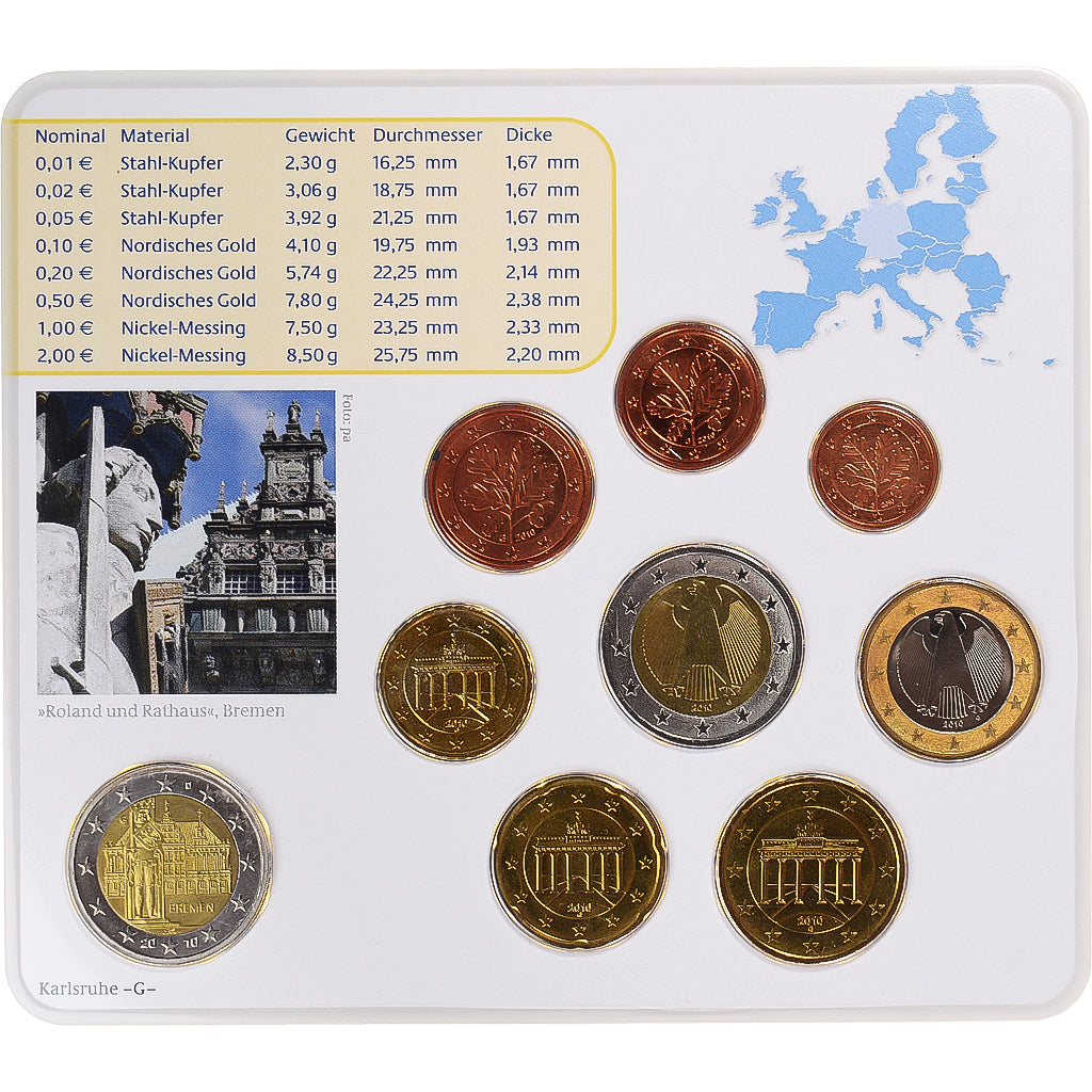 Duitsland, Set, 2010, Karlsruhe, FDC, FDC, n.v.t.