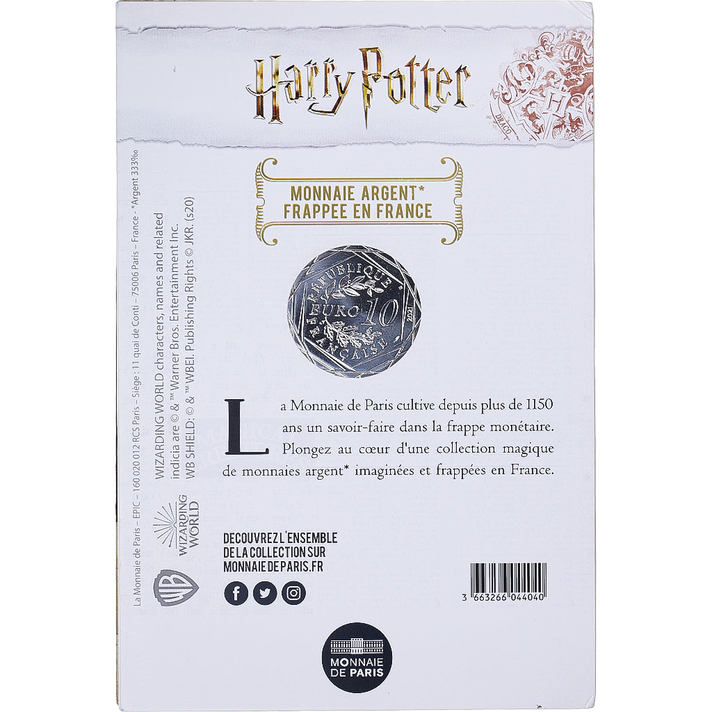 Francja, 10 Euro, 2021, Monnaie de Paris, Harry Potter .HARRY. RON.HERMIONE.