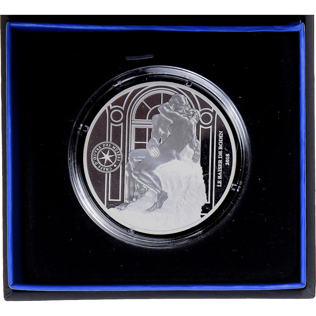 France, 10 Euro, baiser de Rodin, 2018, Monnaie de Paris, BE, MS(65-70), Silver