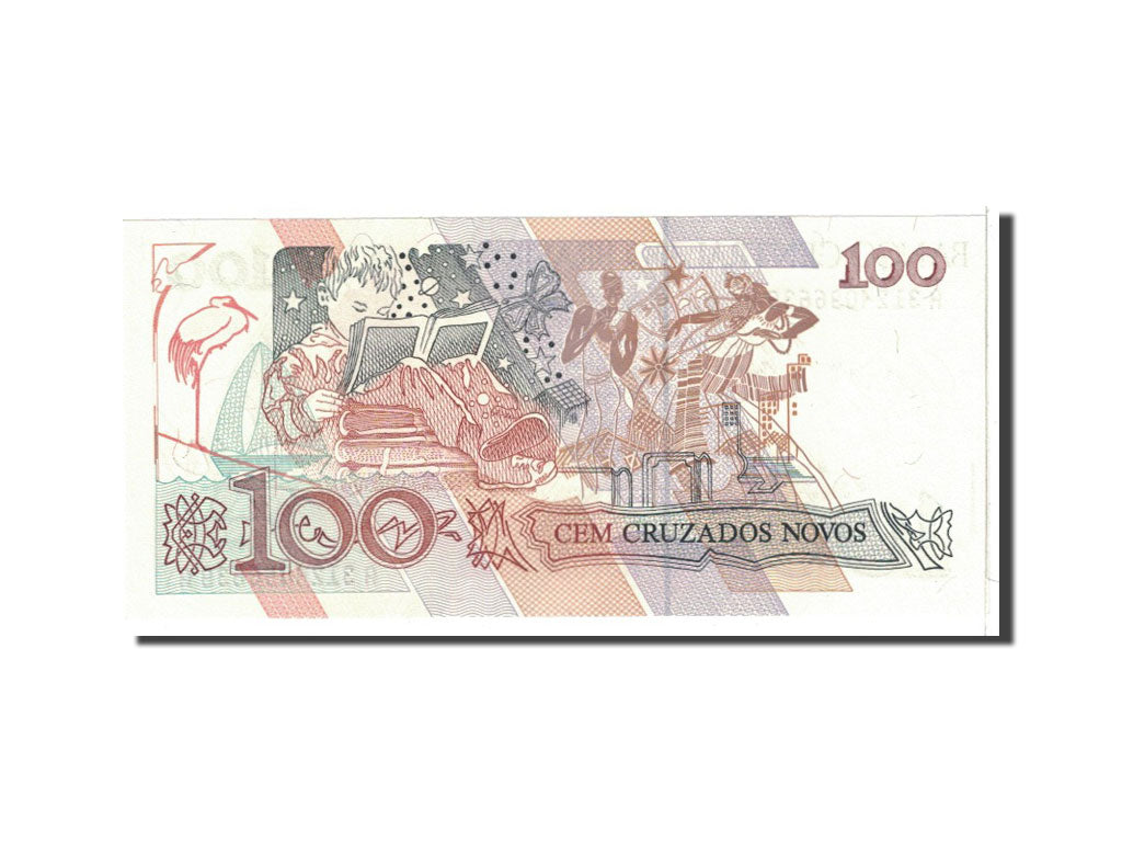 Banknote, Brazil, 100 Cruzados Novos, 1989, Undated, KM:220a, UNC(65-70)