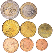 Slovenia, Set Euros, 2007, Set 8 monnaies Euro.Vantaa, MS(63)