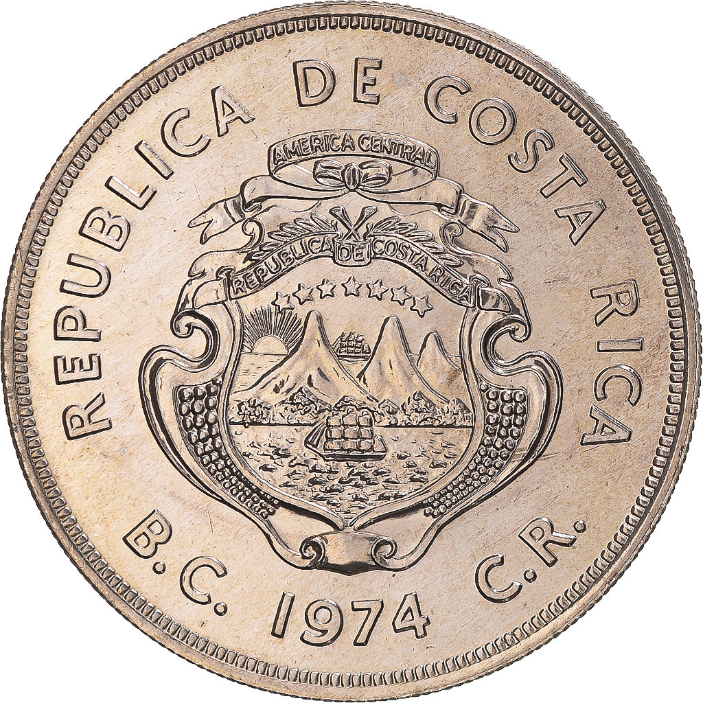 Moneda, Costa Rica, 100 Colones, 1974, British Royal Mint, Conservation, SC
