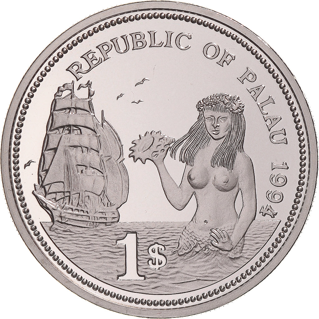 Moneda, Palaos, Dollar, 1994, Marine Life Protection - Clownfisch