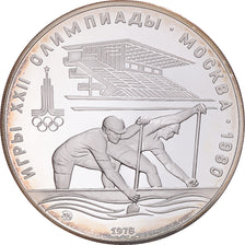 Monnaie, Russie, 10 Roubles, 1978, 1980 Olympics.Canoeing.BE, FDC, Argent