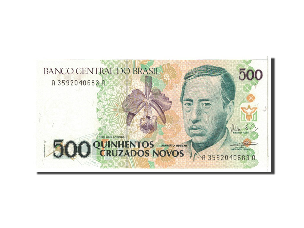 Brazil, 500 Cruzados Novos, 1990, KM:222a, UNC(65-70)