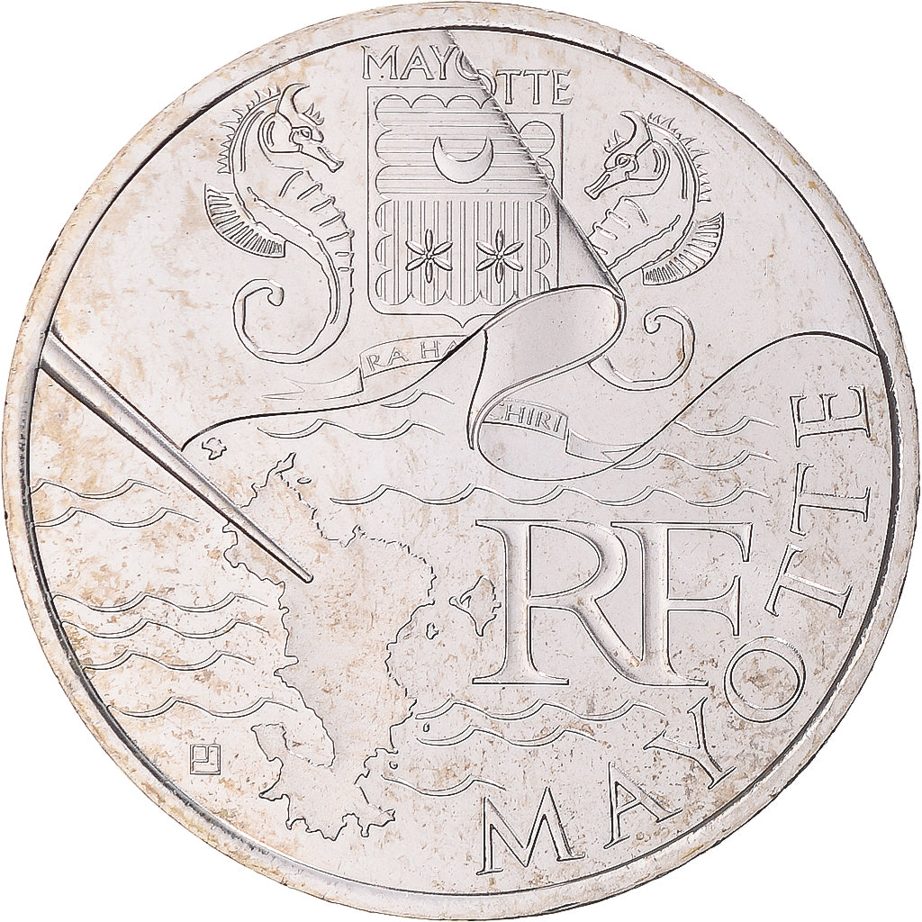 Francia, 10 Euro, 2011, Paris, Mayotte, FDC, Plata, KM:1726