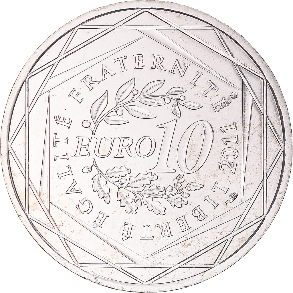Francia, 10 Euro, 2011, Paris, Mayotte, FDC, Plata, KM:1726
