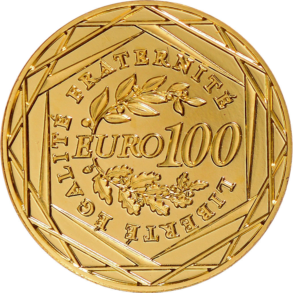 France, Monnaie de Paris, 100 Euro, 2008, Paris, Semeuse FDC, MS(65-70), Gold