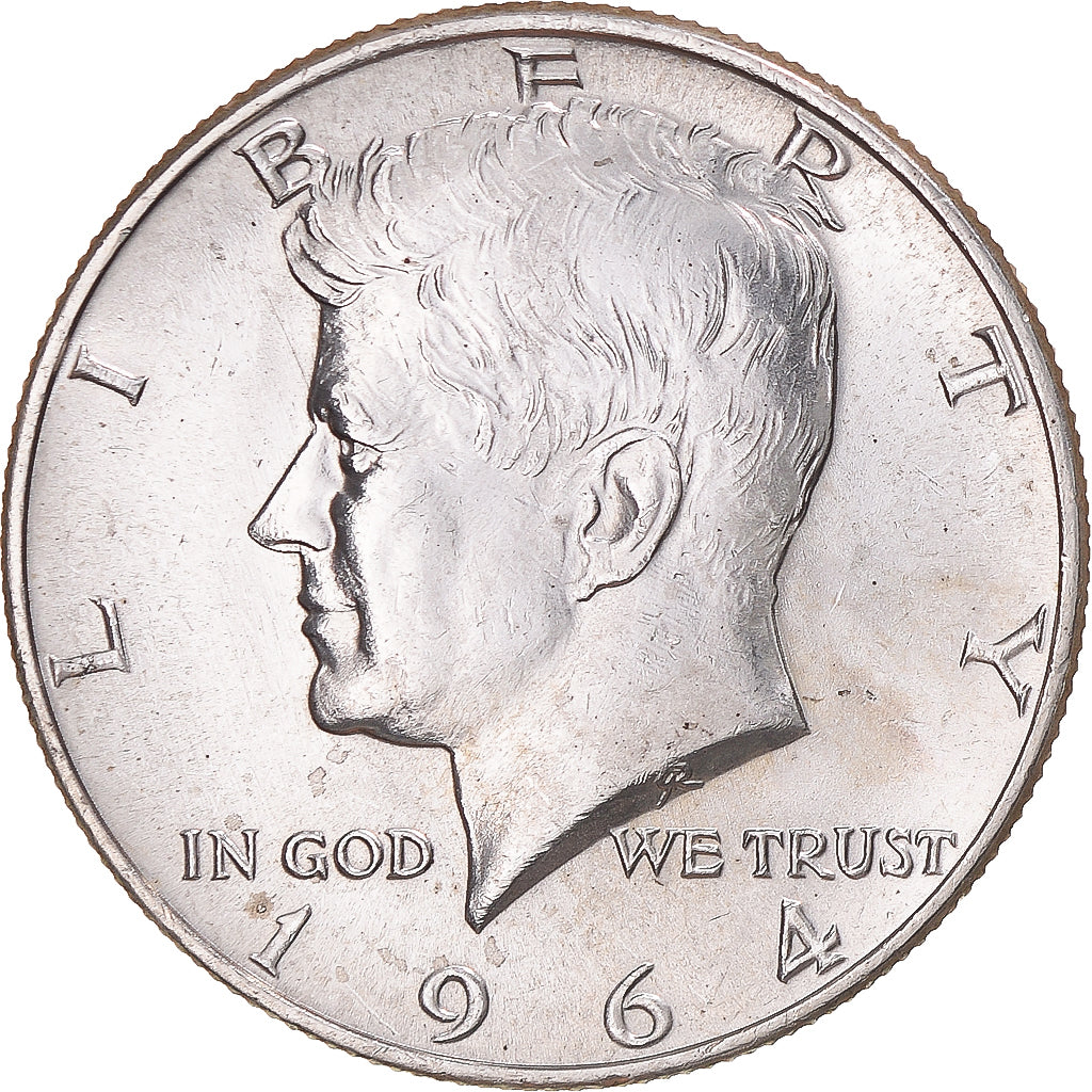 Coin, United States, Kennedy Half Dollar, Half Dollar, 1964, U.S. Mint