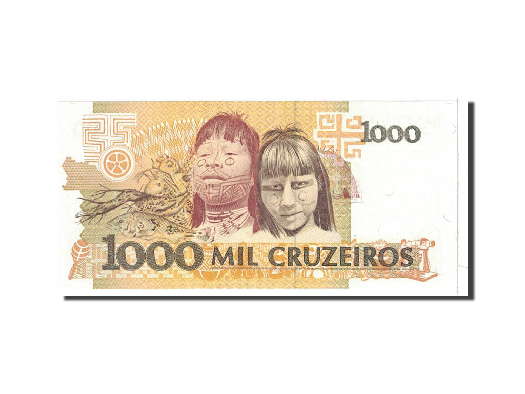 Banknote, Brazil, 1000 Cruzeiros, 1991, Undated, KM:231c, UNC(65-70)