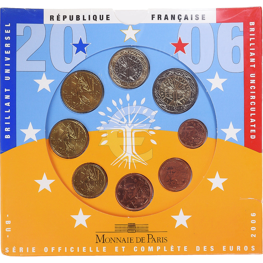 Frankrijk, Parijse munten, Euro-Set, 2006, FDC.BU, FDC, (No Composition)