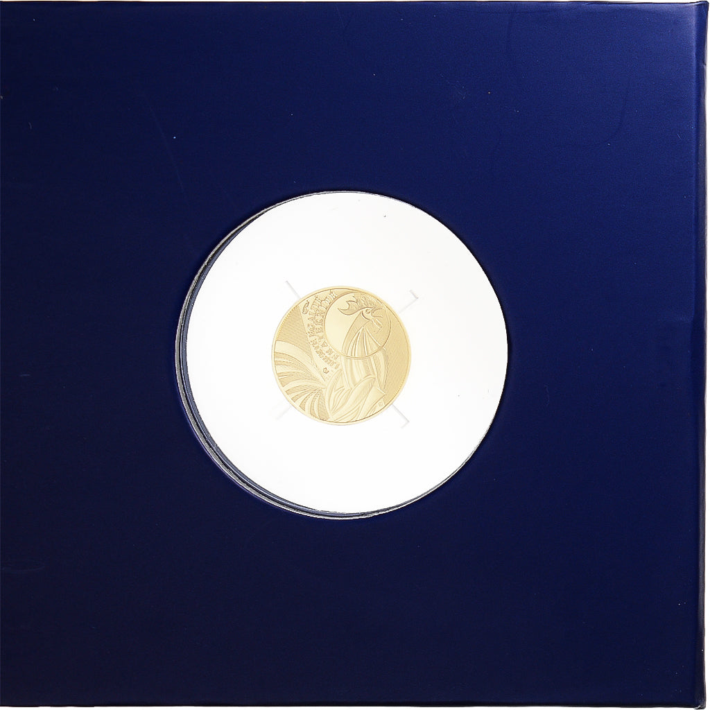 Frankrijk, Année du Coq, 100 Euro, 2015, Paris, BE, NIEUW, Goud, Gadoury:EU729a
