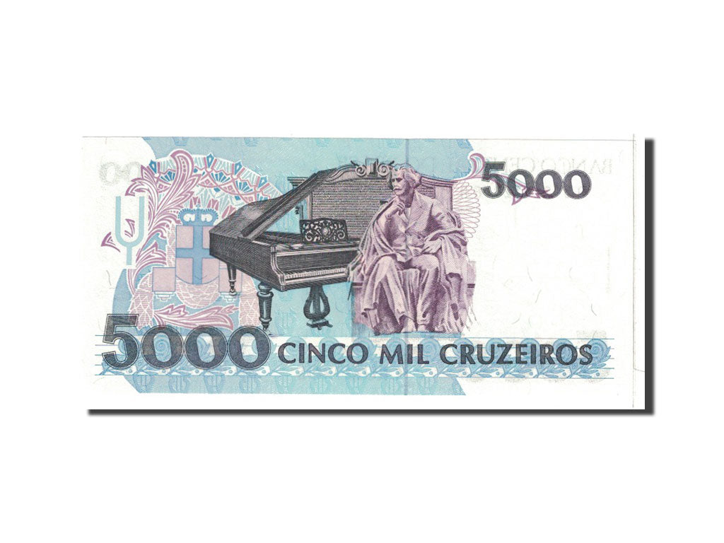 Brésil, 5000 Cruzeiros, 1992, KM:232b, NEUF