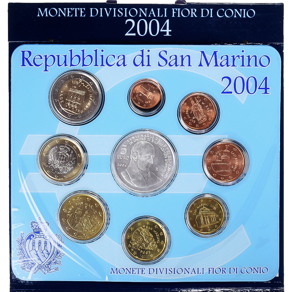 San Marino, Set 9 monnaies EURO BU, 2004, BU, FDC, n.v.t.