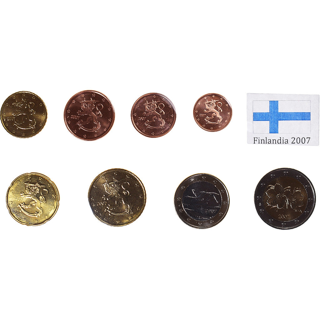 Finnland, Set Euros, 2007, UNZ