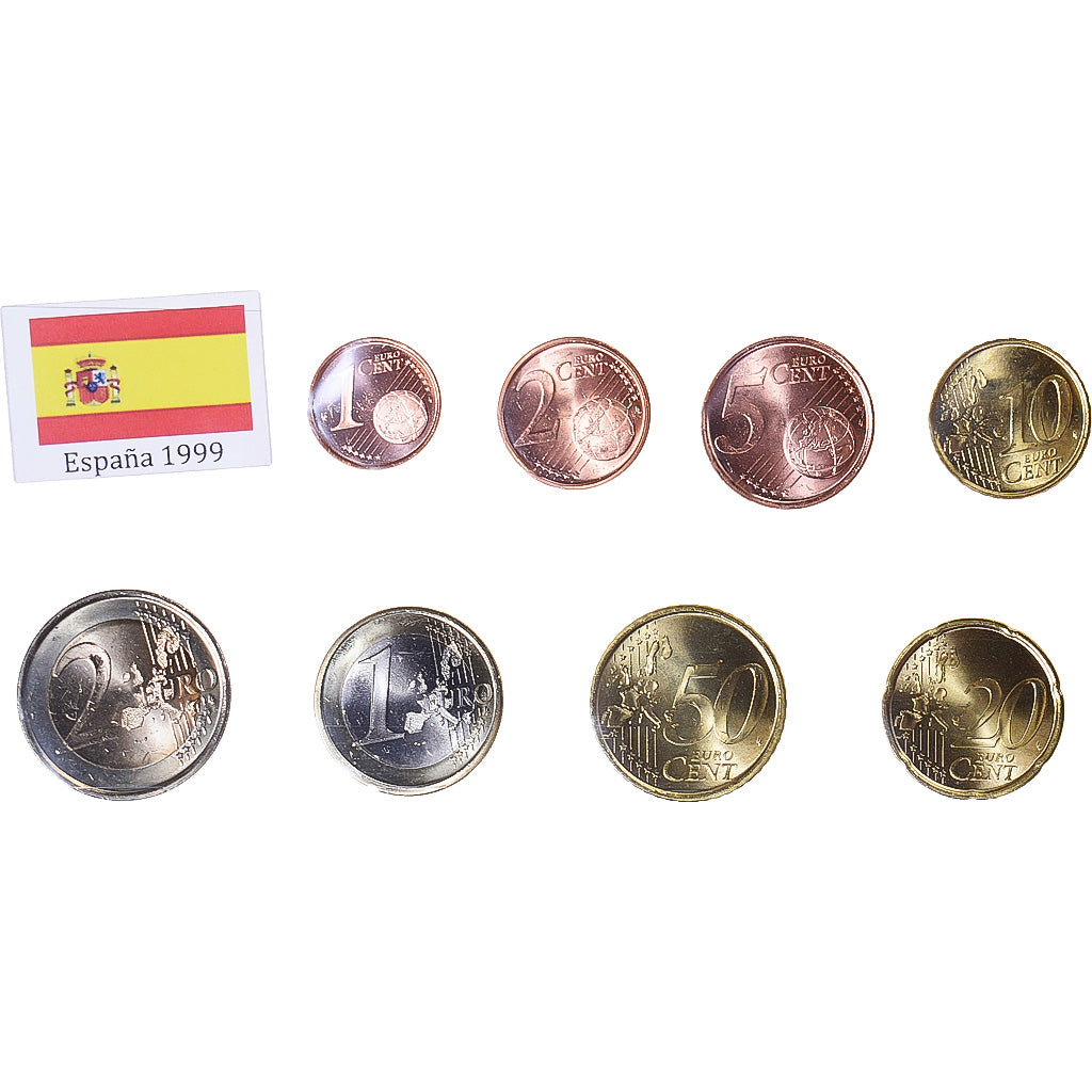Hiszpania, Set Euros, 1999, MS(63), ND