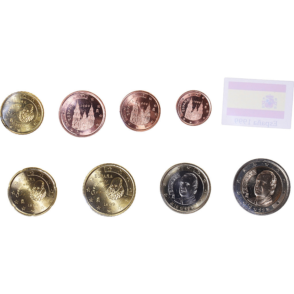 Hiszpania, Set Euros, 1999, MS(63), ND