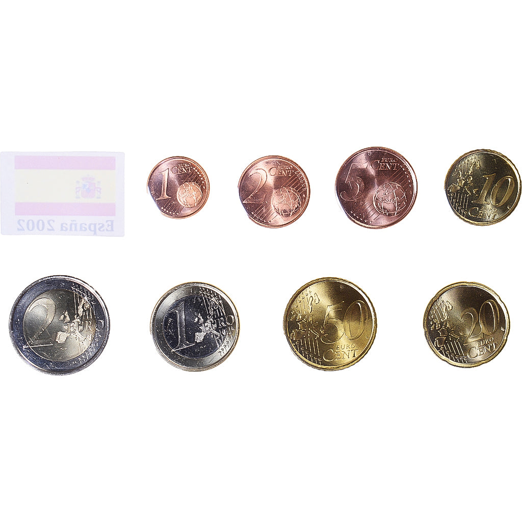 Hiszpania, Set Euros, 2002, MS(63), ND