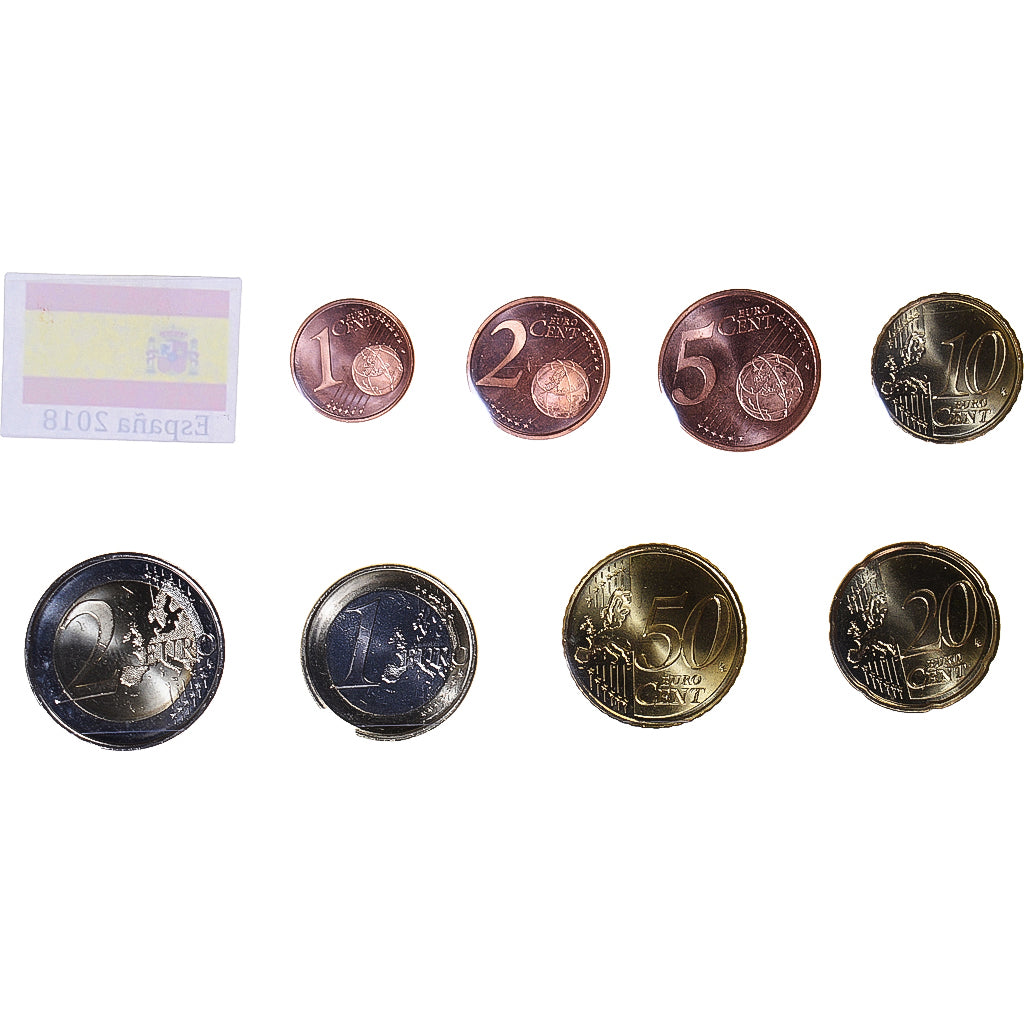 Spanien, Set Euros, 2018, UNZ