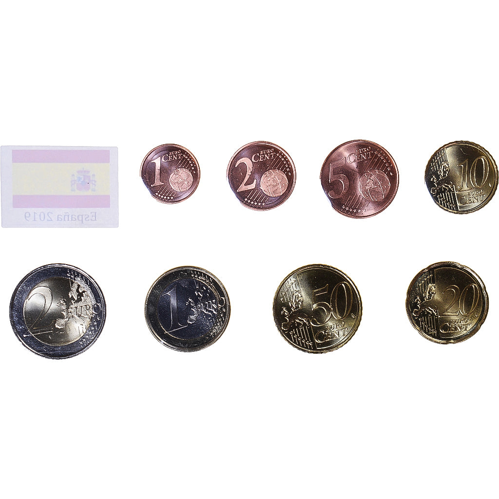 Spain, Set Euros, 2019, MS(63)