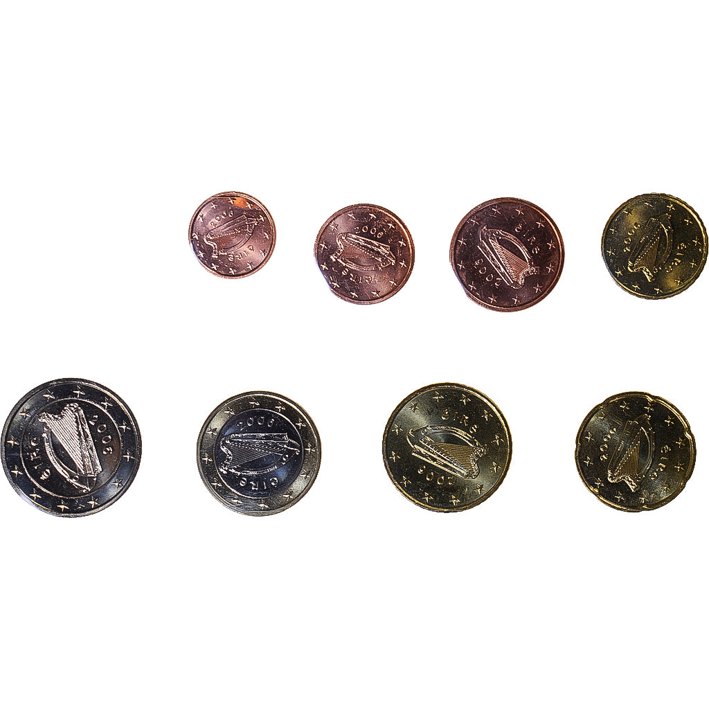 REPUBLIKA IRLANDII, Set Euros, 2006, MS(63), ND
