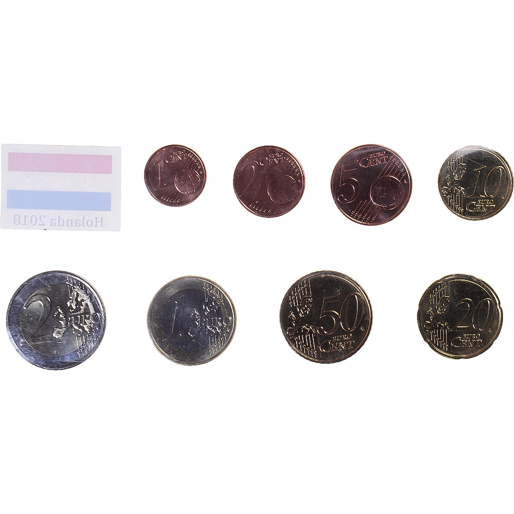 Netherlands, Set Euros, 2018, MS(63)