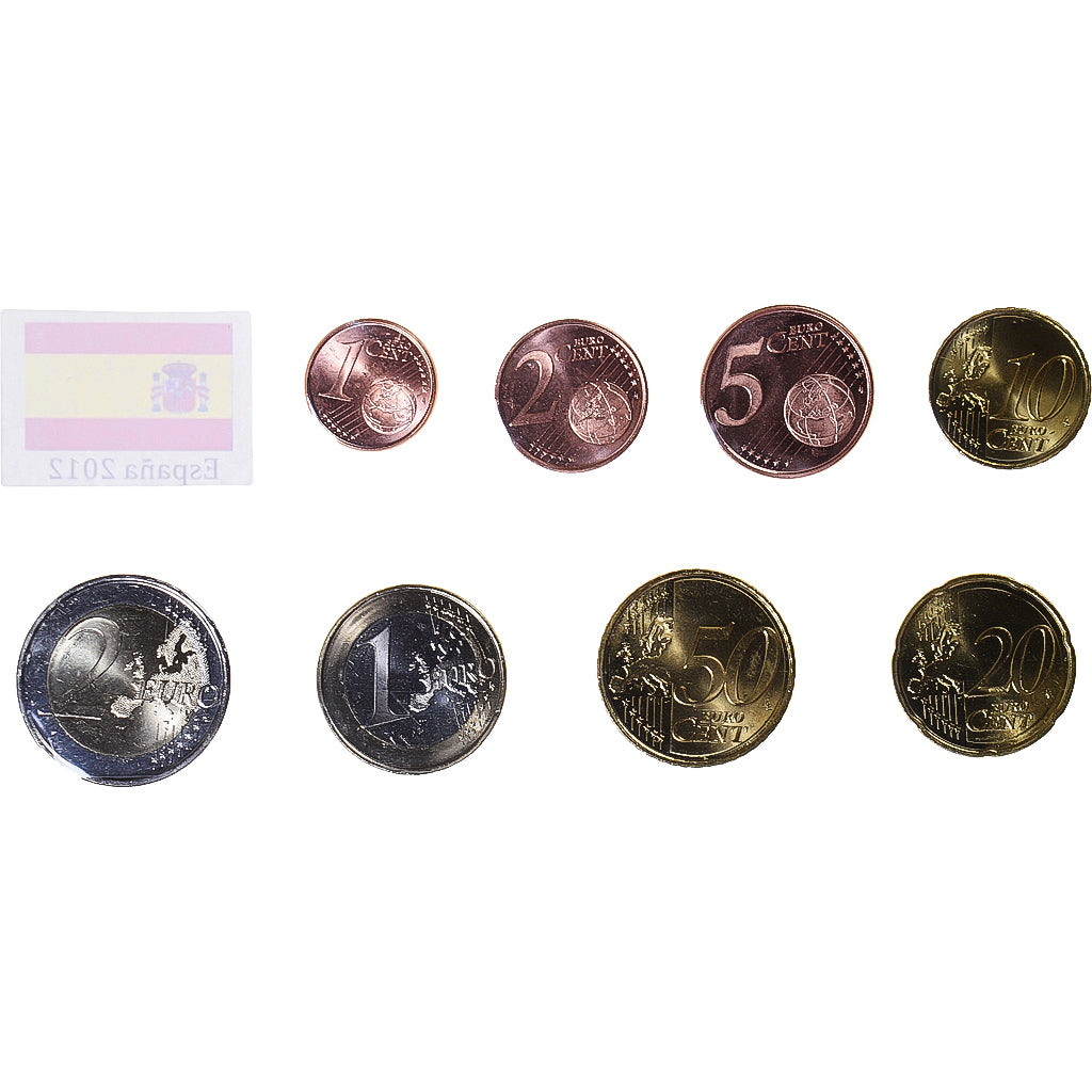 Hiszpania, Set Euros, 2012, MS(63), ND