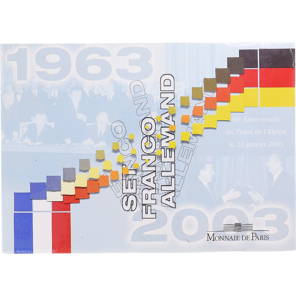 Francja, Euro-Set, 1963-2003, Monnaie de Paris, SET FRANCO ALLEMAND 40 ANS DU
