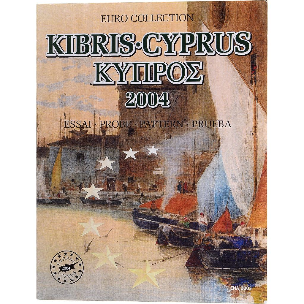 Cyprus, Set, 2004, EURO COLLECTION CYPRUS 2004 ESSAI PATTERN, MS(65-70)