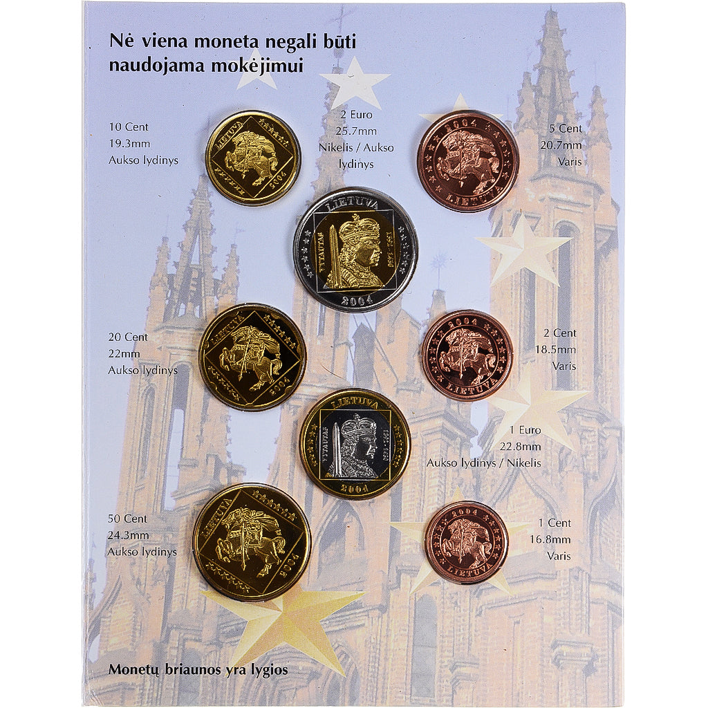 Latvia, Set, 2004, Euro Pattern Trial Probe Essai  Set euro fantaisy, MS(65-70)